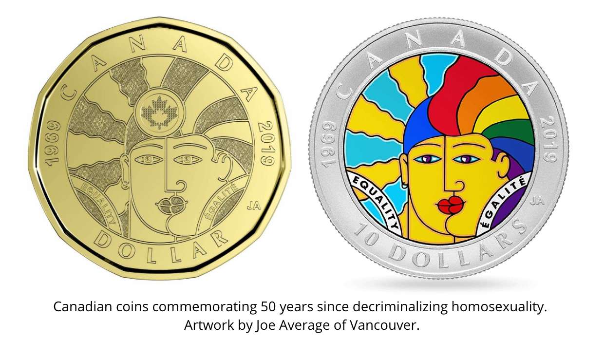 Canadian Dollars celebrating gay rights